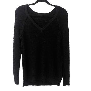 Sanctuary Black Textured V-Neck Sweater